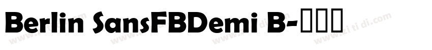 Berlin SansFBDemi B字体转换